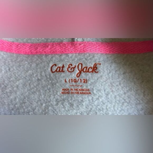 NWOT … CAT & JACK “Size: L - (10/12)” Zip Up Hoodie / Sweatshirt - Picture 3 of 3